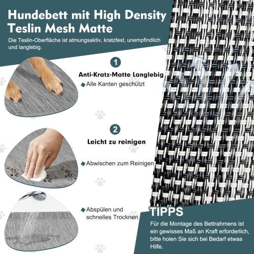 Snagle Paw krevet za pse s krovom i povišenom konstrukcijom, za velike pse, vodootporan