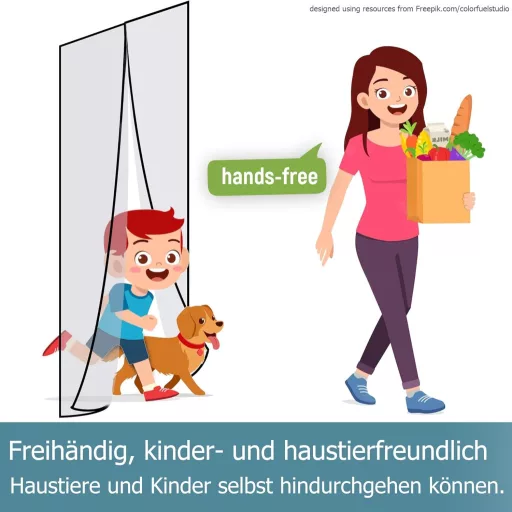 HONGTAISHENG Plasă magnetică de țânțari pentru ușă, închidere automată, 70x200cm, Negru