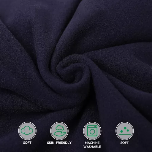 KONVINIT Fleece Kutyapulóver Közepes és Nagy Kutyáknak M-5XL Ujjatlan Állógalléros - M, Brustumfang: 42cm, blue