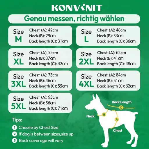 KONVINIT Fleece Kutyapulóver Közepes és Nagy Kutyáknak M-5XL Ujjatlan Állógalléros - M, Brustumfang: 42cm, blue