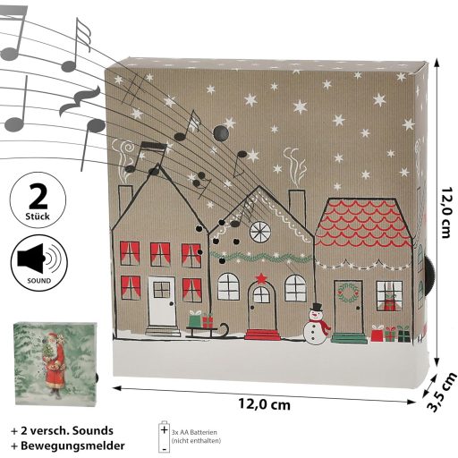 Cepewa Xmas Soundbox mozgásérzékelős karácsonyi hangdoboz szett 2 db
