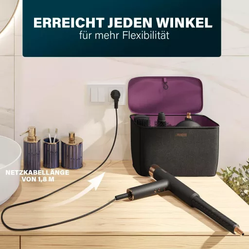 Princess Airstyler Pro 7az1-ben Hajstyler 2000W Ionos Technológia Utazótáskával