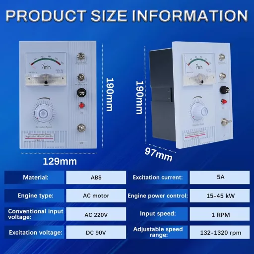 DewinLVD Elektromágneses Fordulatszám Szabályozó 15-45 KW AC 220V