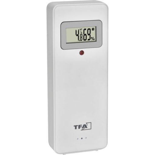 TFA Dostmann ETNA Vezeték nélküli Időjárásállomás Külső Szenzorokkal, Hőmérséklet Páratartalom Mérő, Rádióvezérelt Óra, Fekete