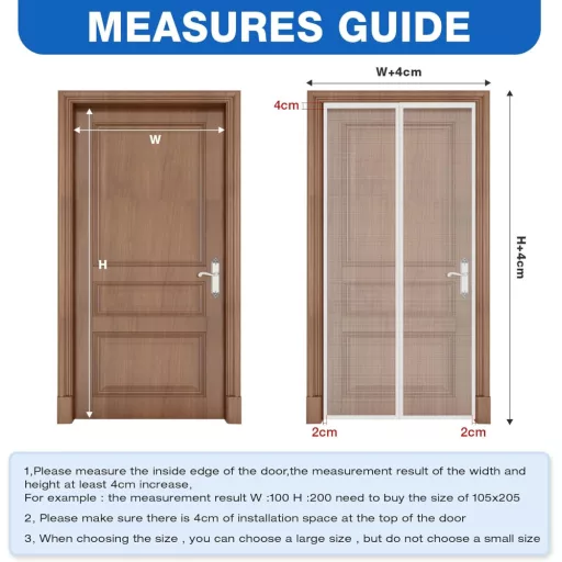 Wzlxcxxy Mágneses Szúnyogháló Ajtó 150x240cm Fehér Csíkmentesen