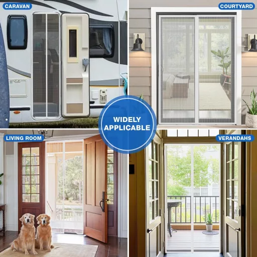 Wzlxcxxy Mágneses Szúnyogháló Ajtó 150x240cm Fehér Csíkmentesen