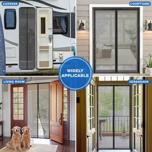 Wzlxcxxy Plasă magnetică anti-țânțari pentru ușa de balcon 140x220cm Negru