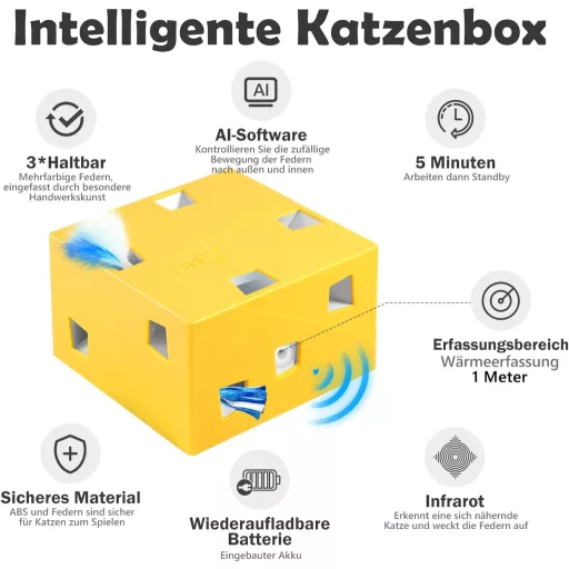 Migipaws 3 az 1-ben interaktív macskajáték 12 lyukkal, töltölthető