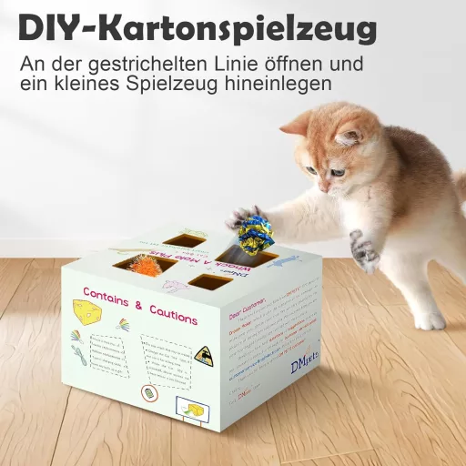 Migipaws 3 az 1-ben interaktív macskajáték 12 lyukkal, töltölthető