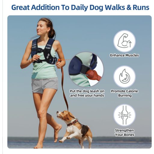 Sportneer súlyozott edzőmellény reflektív sávokkal 3,6-11 kg állítható