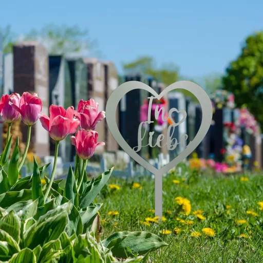 Photect Szív Sírdísz Rozsdamintás Fém Emlékmű Sírdekoráció Időjárásálló