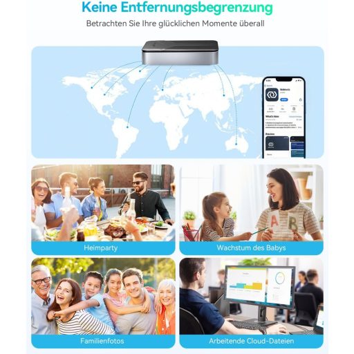 Yottamaster NAS szerver 2,5" SATA HDD/SSD tárolóhoz, hálózati felhő megoldás titkosítással