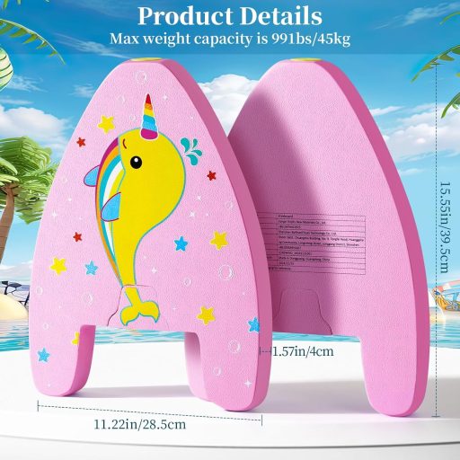 Detská plavecká doska HeySplash s motívom veľryby a vodnou striekačkou na tréning