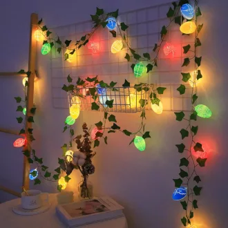   Bigzom 15 LED Húsvéti Tojás Fényfüzér 2,3m Időzítővel Kültéri Beltéri Dekoráció