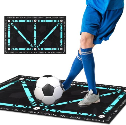 Mineup Futball Tréningszőnyeg 40x60cm - Csúszásgátló Labdakontroll Edzőszőnyeg Gyerekeknek, Kék Diatomit Anyagból, Lépéstechnika Fejlesztő