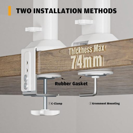 Hemudu Dupla Monitor Tartó Kar 13-34 Colos Képernyőkhöz C-Csatornás Rögzítéssel