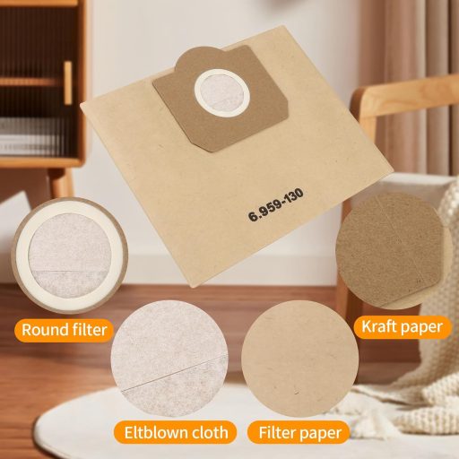 BUCOMTU 20db Papír Szűrőzsák Kärcher WD3 Porszívóhoz 6.959-130.0