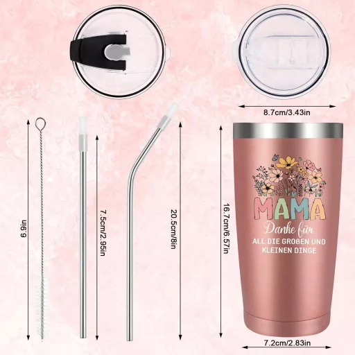 Livole Poklon za Majčin dan Šalica - Termosica od nehrđajućeg čelika 600 ml za Majku od Kćeri