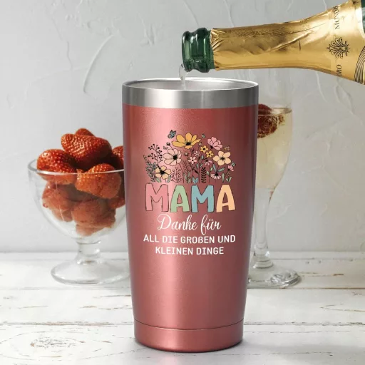 Livole Anyák Napja Ajándék Bögre - Rozsdamentes Acél Termosz 600ml Anya Lánynak