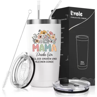   Livole Anya-Lány Ajándék Termosz Bögre 600ml Rozsdamentes Acél Anyák Napja