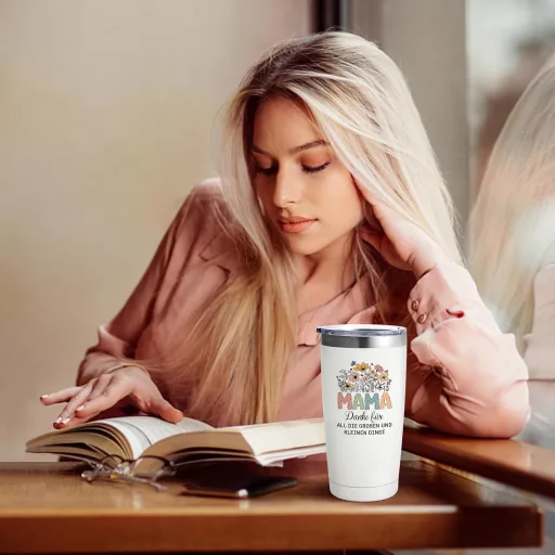 Livole Anya-Lány Cadou Termos Cană 600ml Oțel Inoxidabil Ziua Mamei