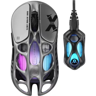   Mouse Gaming Wireless GravaStar Mercury X Pro 49g, Dongle 8K, Senzor PAW3950 32000 DPI, Polling Rate 8000Hz