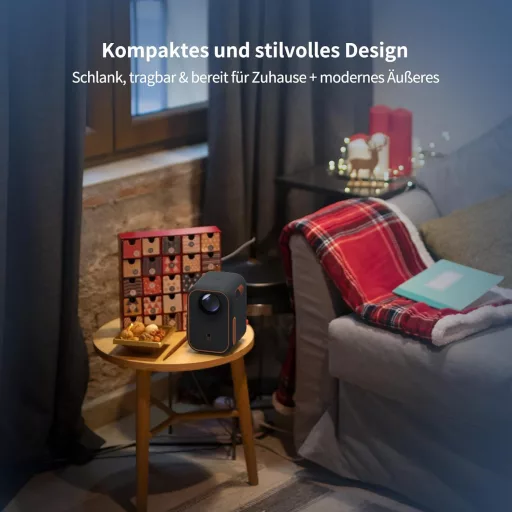 WEMAX Prenosný Mini Projektor s Podporou Netflixu a Google TV, Natívne Rozlíšenie 1080P, Kompatibilný s 4K, Dolby Audio, WiFi, Bluetooth, OTT