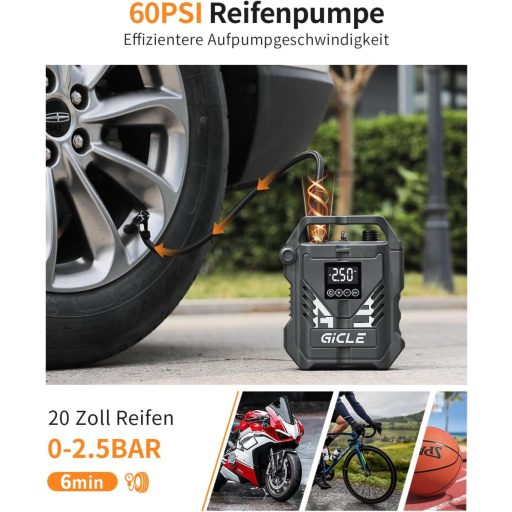 Gicle 60PSI električna SUP pumpa s dvostupanjskim brzim napuhavanjem i 12V priključkom za auto