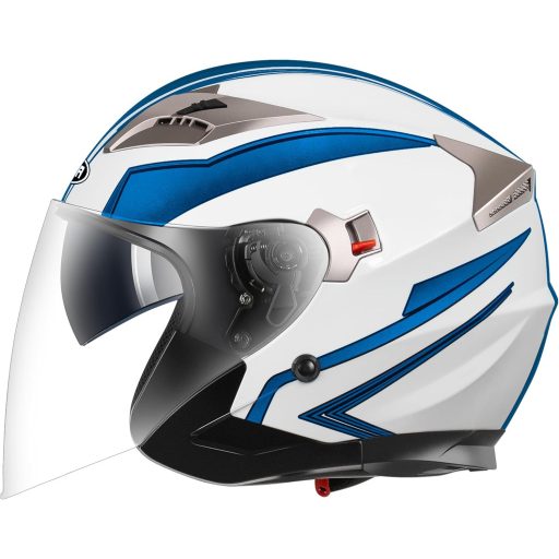 Cască Moto/Scooter YEMA YM-627 Vintage, Tip Open Face - Vizor Dublu, Certificare ECE, Negru-Verde, Unisex