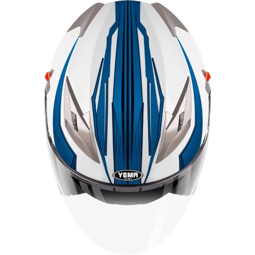 Cască Moto/Scooter YEMA YM-627 Vintage, Tip Open Face - Vizor Dublu, Certificare ECE, Negru-Verde, Unisex