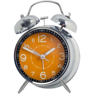   Ceas deșteptător retro WIYETY cu dublu clopoțel, lumină de noapte, mecanism quartz silențios