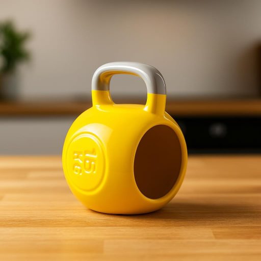 Bidut Kettlebell Fitness Bögre 500ml - Edzés Ajándék Kerámia Kávésbögre