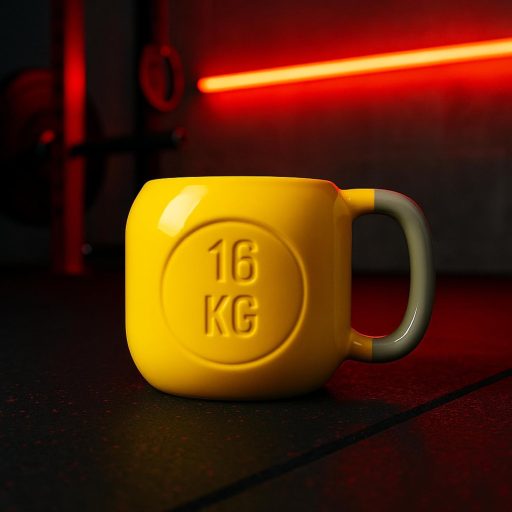 Bidut Kettlebell Fitness Bögre 500ml - Edzés Ajándék Kerámia Kávésbögre