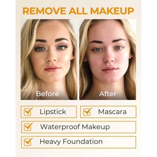 MAYKOO Tisztító Balzsam Olaj Alapú Sminklemosó Vízálló Makeup Eltávolító Hidratáló Narancsillatú Minden Bőrtípusra 85g