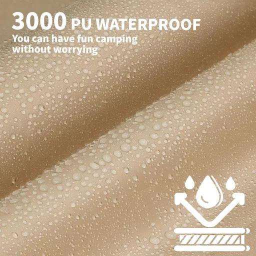 ONTYZZ vízálló sátortalp ultralight tarpaulin eyelets függőágy terítő kempingezéshez, 2.1x2.4m