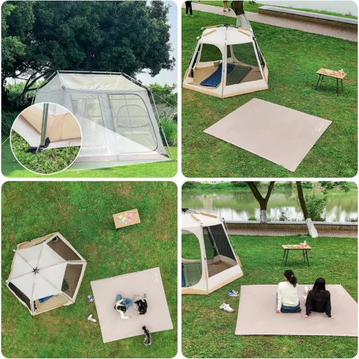 ONTYZZ prelată impermeabilă ultralejeră cu ochiuri pentru solul cortului, acoperire hamac, pentru camping, 2.1x2.4m
