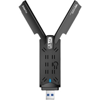   ZHITING WiFi 6E USB WLAN adapter PC-hez, AXE5400 tri-band 6GHz/5GHz/2.4GHz, WPA3 titkosítás