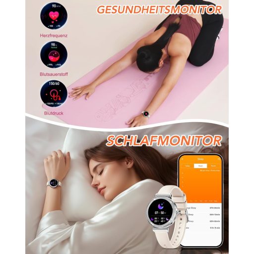 CIVO Smartwatch Ceas Fitness Femei Ceas Sport Impermeabil cu Funcție Telefonică Android iOS