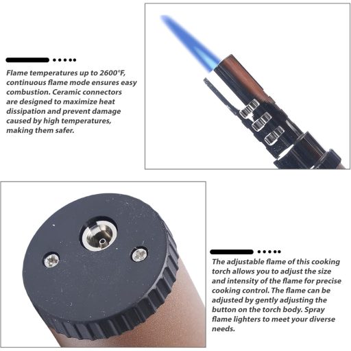 Brichetă cu jet WIYETY, rezistentă la vânt, cu siguranță pentru copii și flacără reglabilă