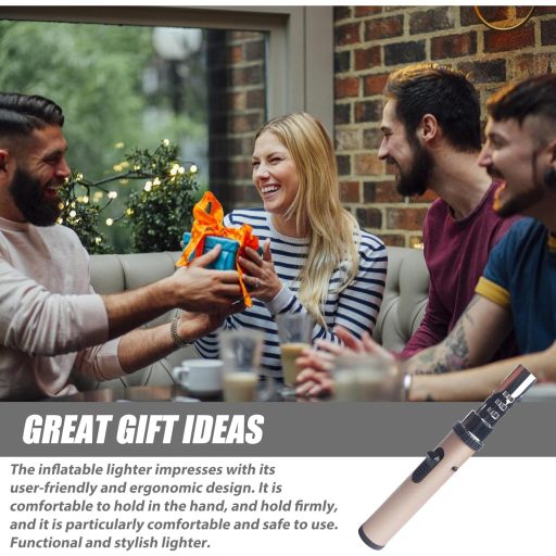 Brichetă cu jet WIYETY, rezistentă la vânt, cu siguranță pentru copii și flacără reglabilă