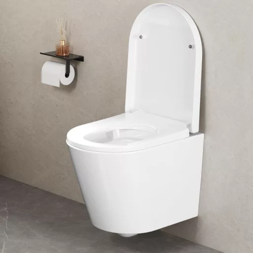 Litake WC ülőke soft-close mechanizmussal, gyorsleoldás, D-alakú fehér