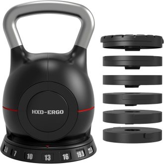   HXD-ERGO Állítható Kettlebell Súlyzó Szett - Ergonomikus Otthoni Edzéshez 10kg-ig