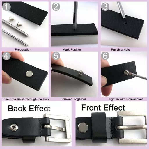 Juyibaao 150 db-os Chicago csavar készlet, M5x6/8mm, bőrmunkához, könyvkötéshez, albumokhoz, 5 színben, szerszámokkal