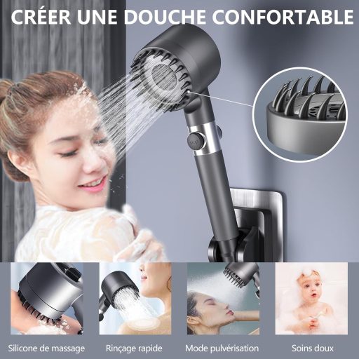 Vysokotlaková sprchová hlavica Wnaldc s úsporou vody