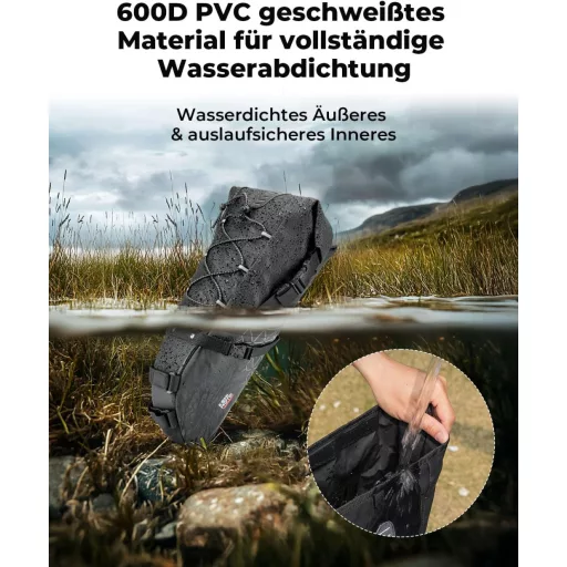 KEMIMOTO 11L vízálló nyeregcsomag kerékpárhoz, MTB és E-bike nyereg táska