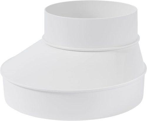 Vent Systems Adaptor Reducție Tubulatură Ventilație 150-100 mm - Convertor Canal Aer Plastic Alb pentru Sisteme HVAC, Ușor de Montat
