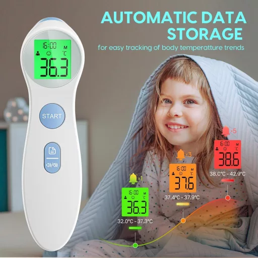 Femometer Érintésmentes Homlok Hőmérő Infravörös Lázmérő Csecsemőknek Gyerekeknek Felnőtteknek