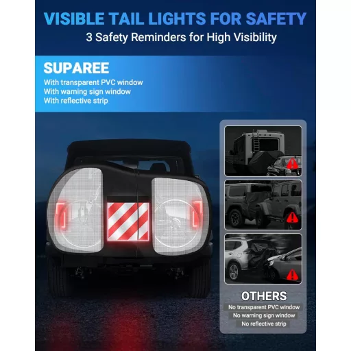 SUPAREE Husă transport biciclete pentru 3 biciclete, 420D Oxford impermeabil, pentru portbagaj spate.