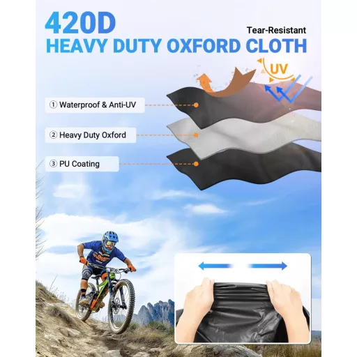 SUPAREE Husă transport biciclete pentru 3 biciclete, 420D Oxford impermeabil, pentru portbagaj spate.