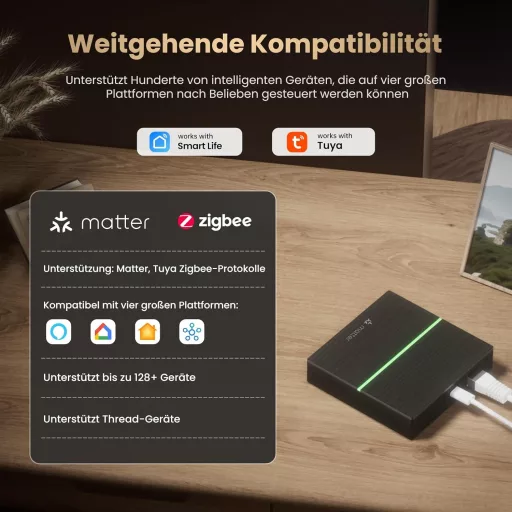 Gateway MIUCDA Zigbee Matter Thread pentru automatizarea locuinței inteligente cu Alexa, Google și HomeKit